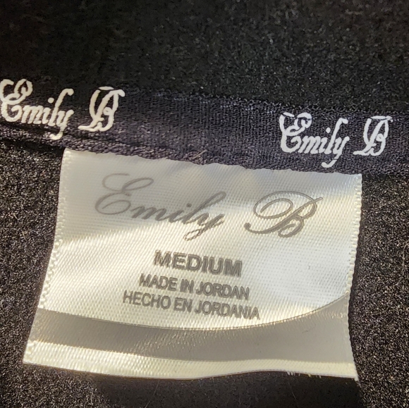 EMELY B Women's Fulm Zip Hooded Black Velvet   Sweatshirt Size M - Picture 8 of 12